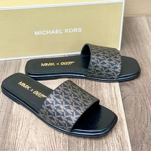 Michael Kors Sadler Slide flip flops Black/Gold